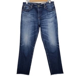 AG Adriano Goldschmied The Isabelle Denim High Rise Straight Crop Jeans Size 31R